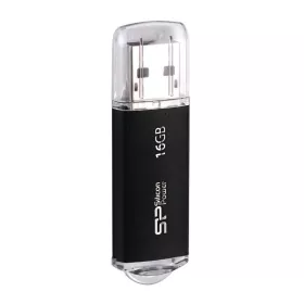 SILICON POWER USB Flash Drive Ultima U02, 16GB, USB 2.0, μαύρο